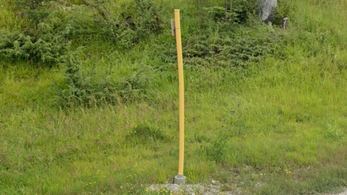 奧地利黃色天然氣標誌桿