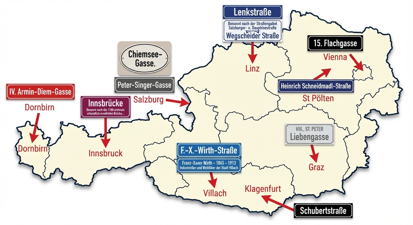 奧地利城市路牌差異