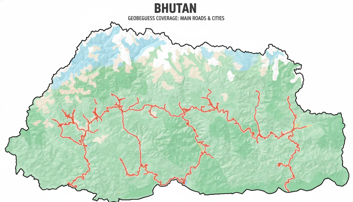 不丹街景覆蓋與地貌