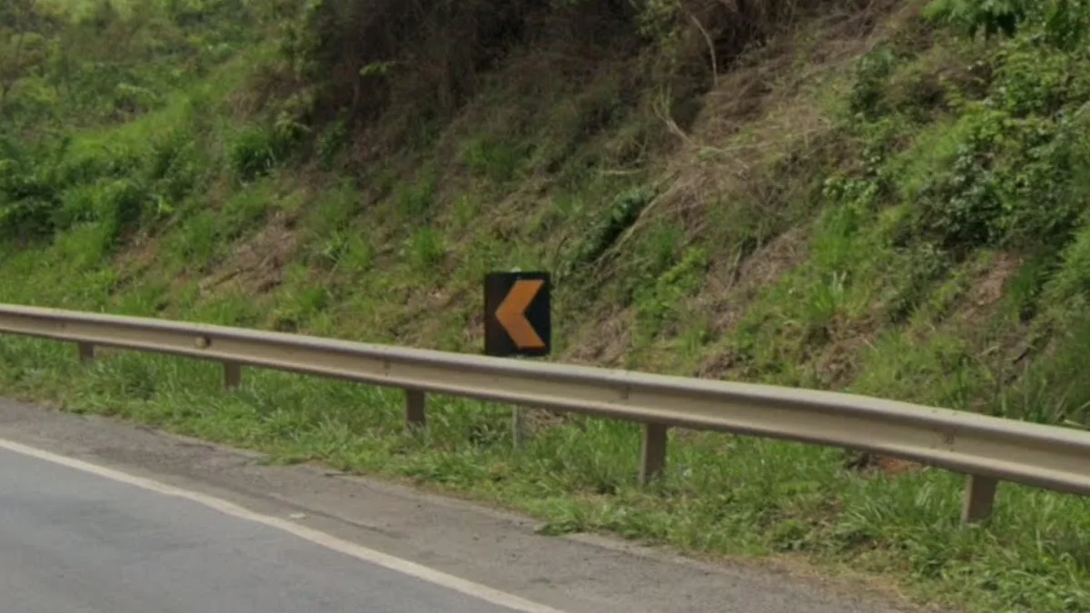 黃底黑字V形標誌