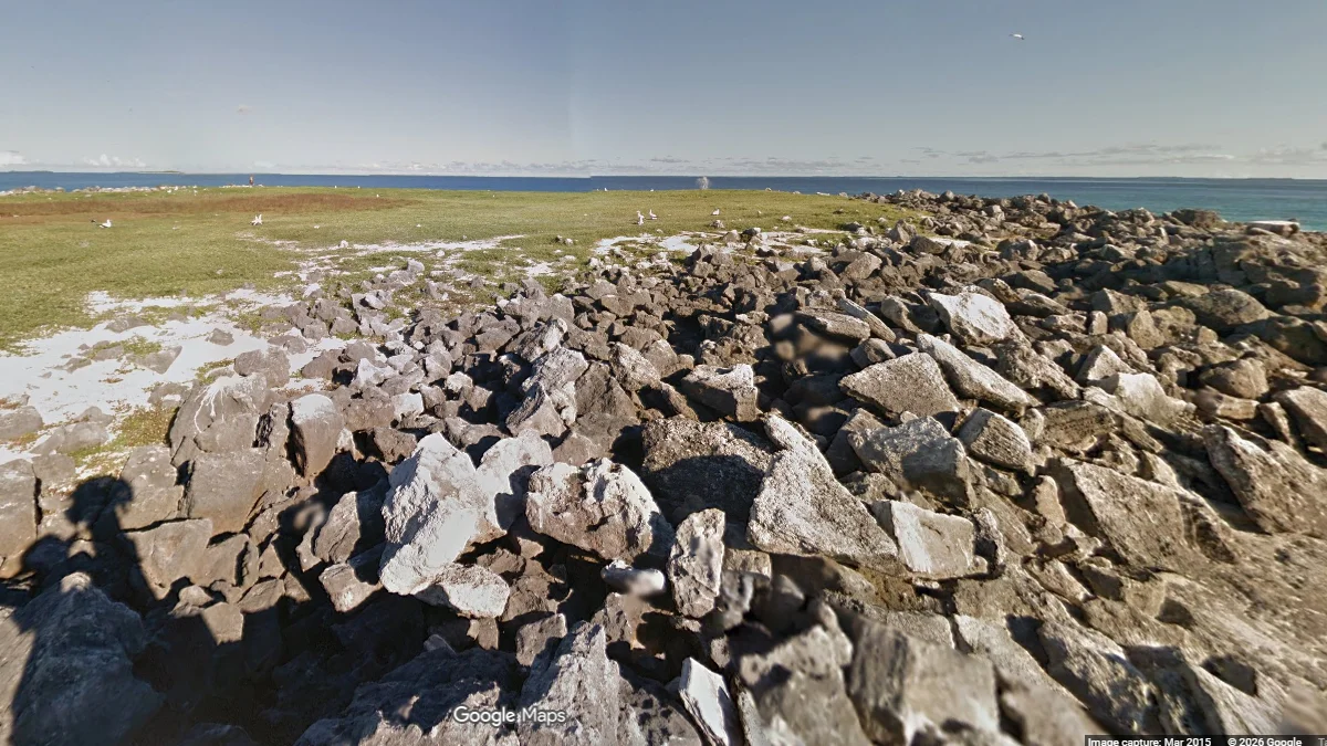 Coin du Mire 的深色岩岸