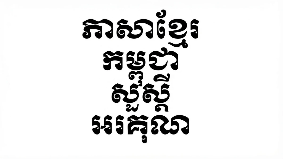 高棉語文字特徵