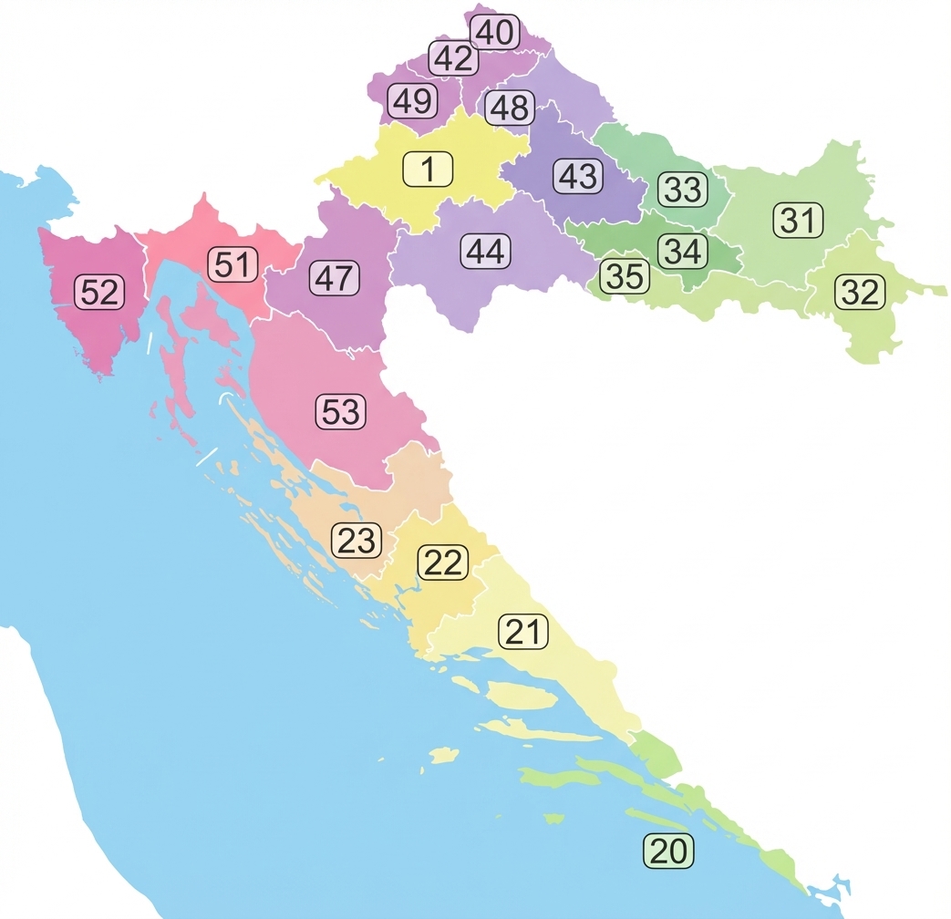 克羅埃西亞區域線索