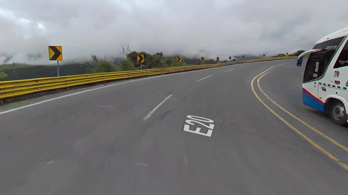 彎道處大量人字形標誌