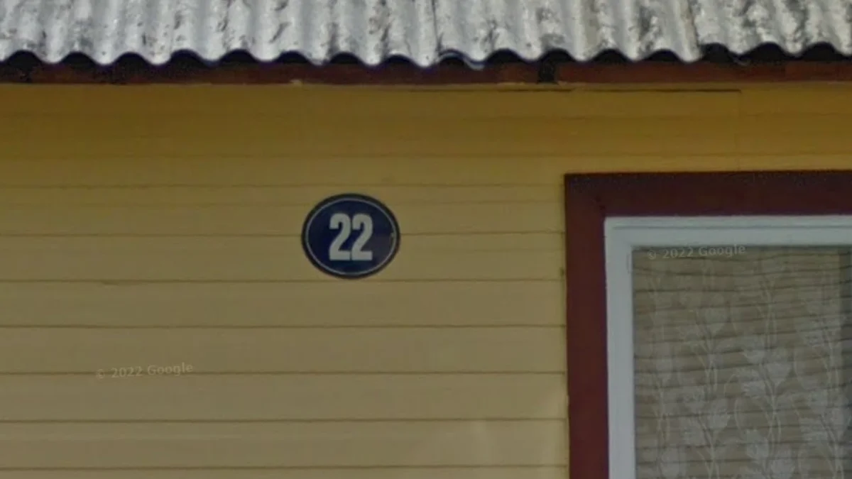 橢圓形藍色門牌號碼