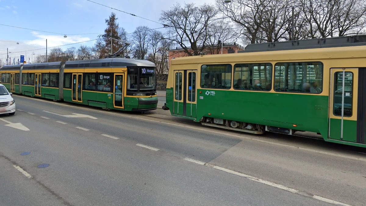 赫爾辛基綠黃色電車