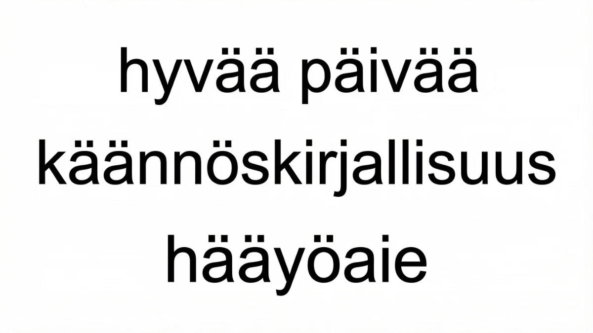 獨特的芬蘭語文字