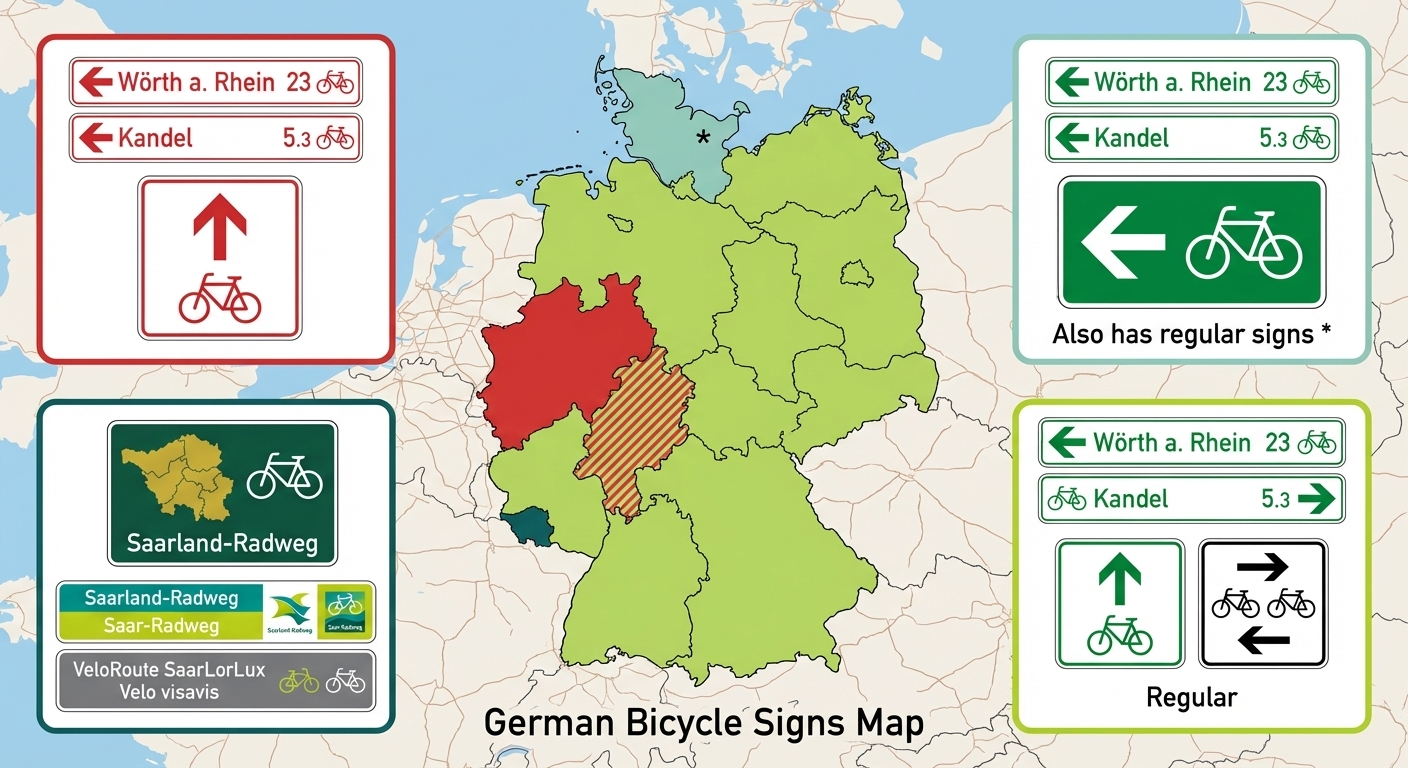 自行車指示牌區域差異