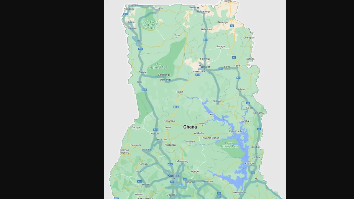 加納街景覆蓋範圍與地形