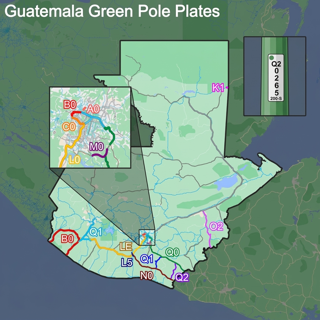 綠色電線桿白色號碼牌