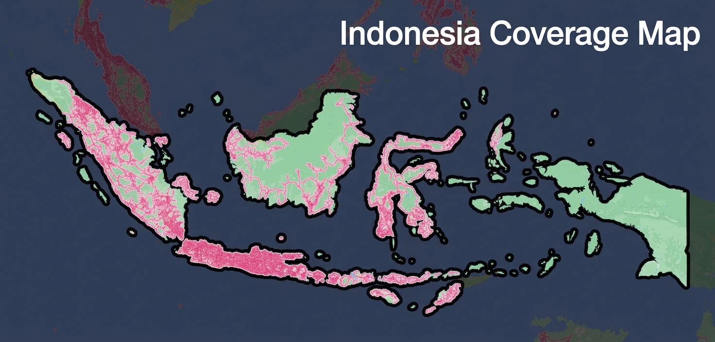 印尼街景覆蓋範圍