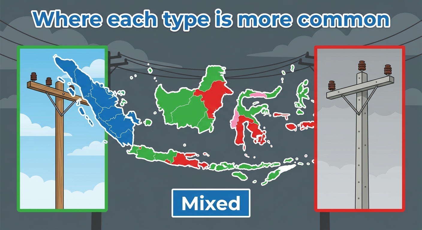 印尼電線桿桿頂類型