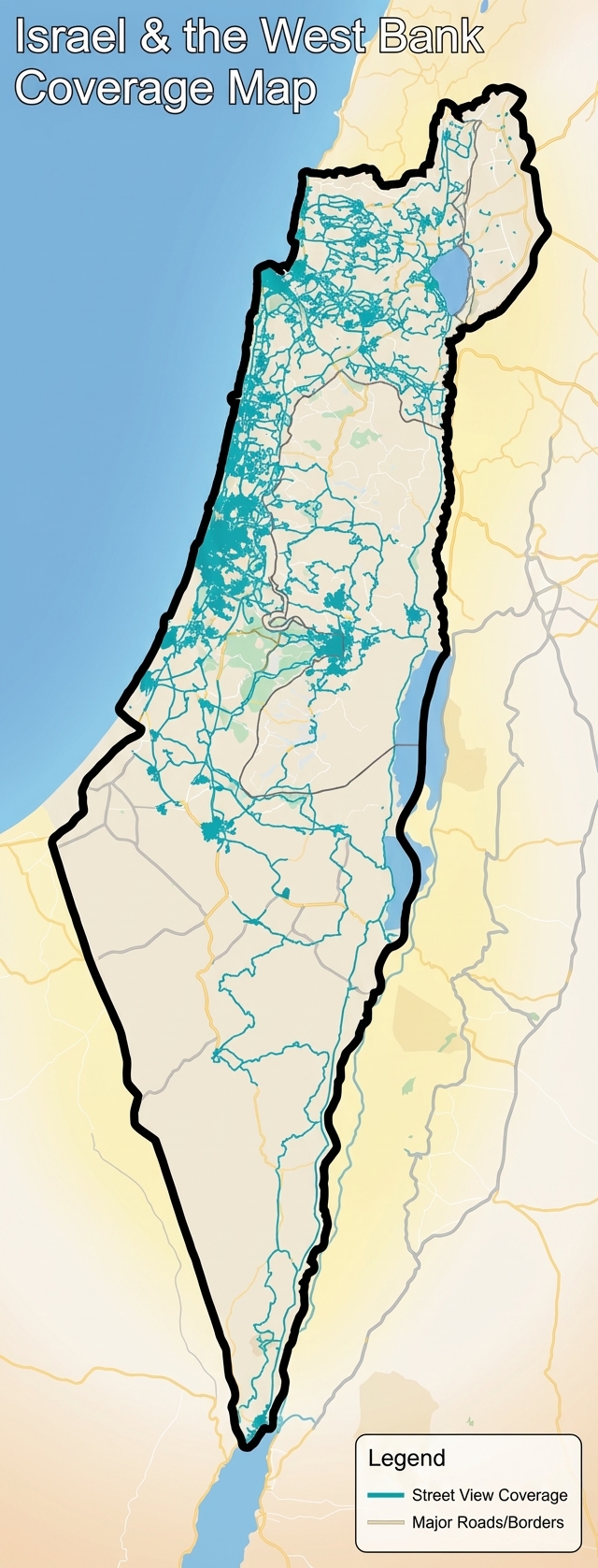 以色列與西岸區號地圖