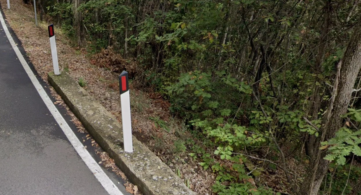 黑頂白色三角形護柱