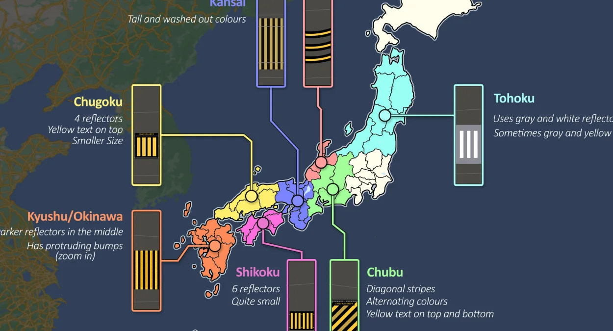 各地區電線桿反射墊