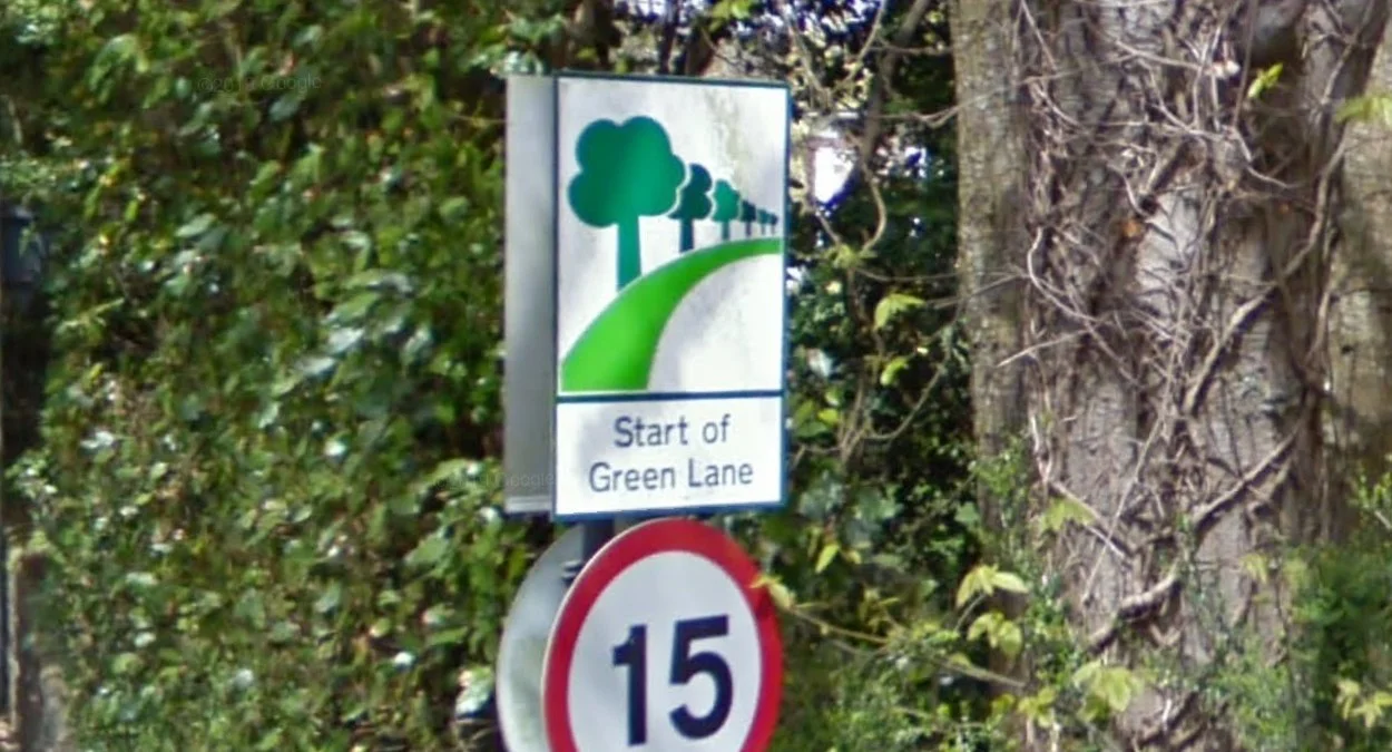 綠色車道自行車路線標誌