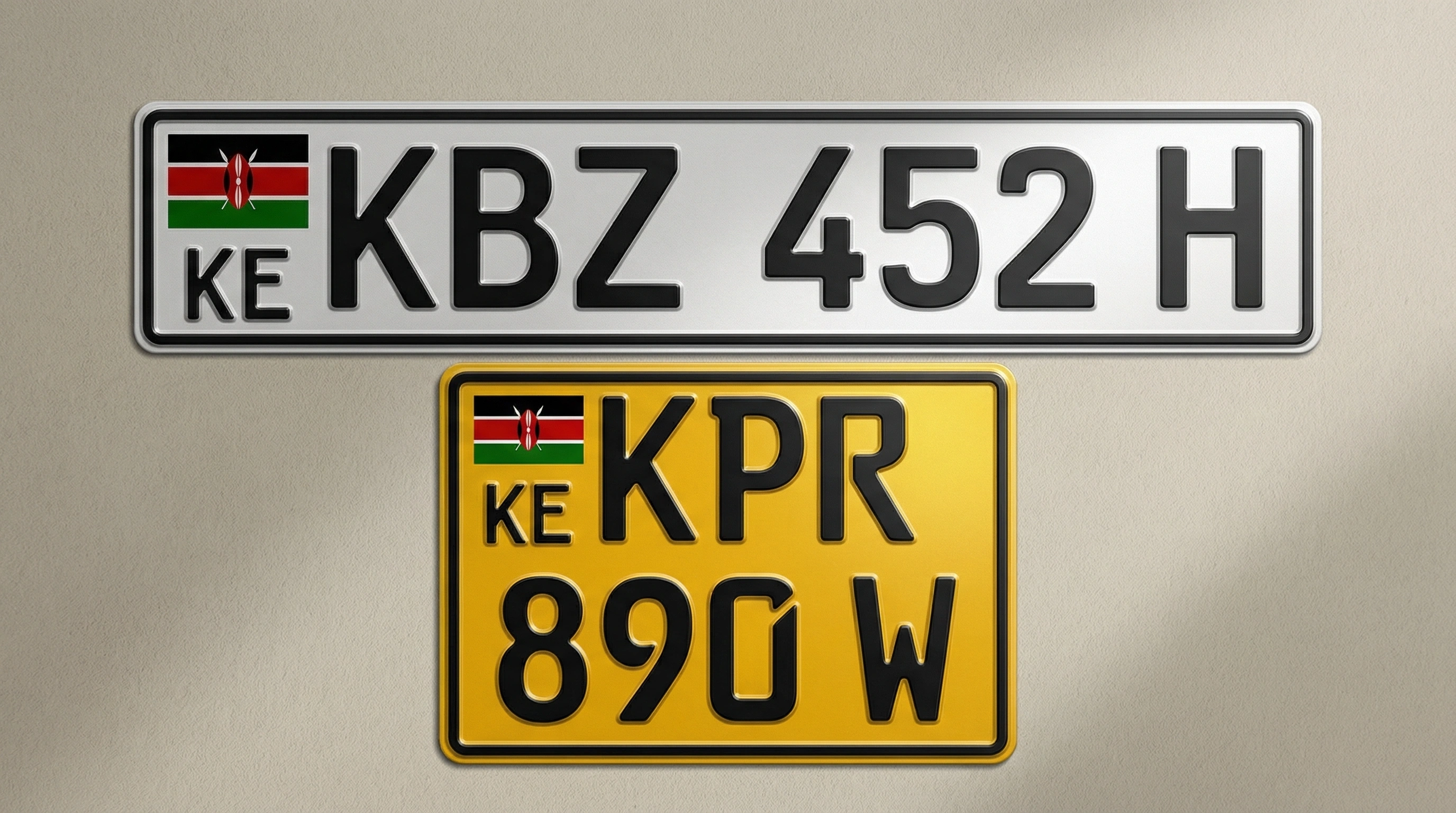 肯亞長白前車牌