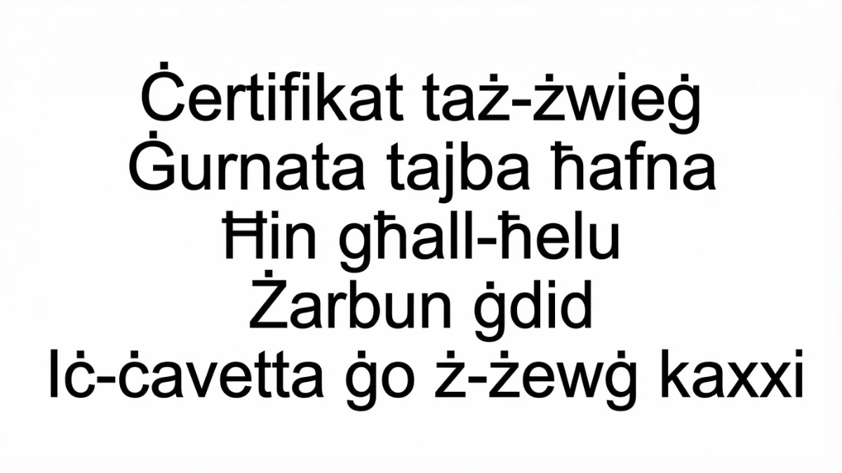 馬爾他語的獨特字母