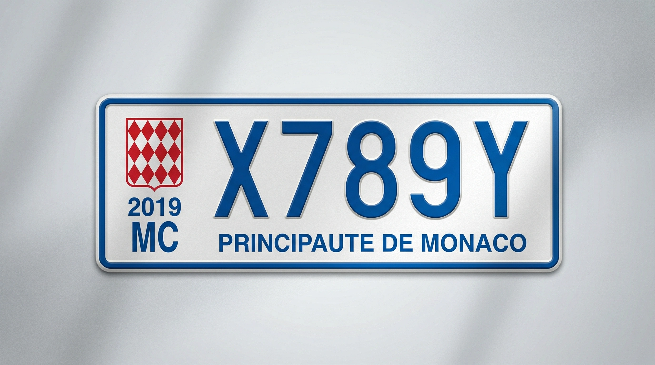 摩納哥無藍條短車牌
