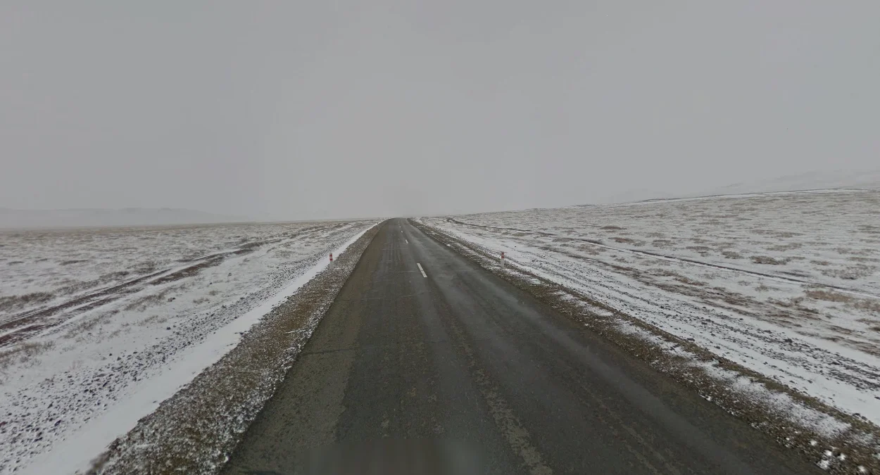 曼達勒戈壁公路：極度雪霧瀰漫