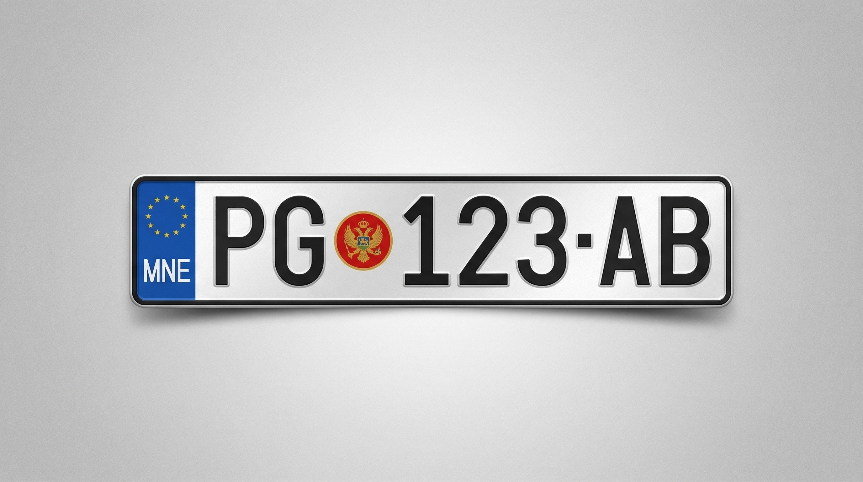 蒙特內哥羅車牌紅色國徽