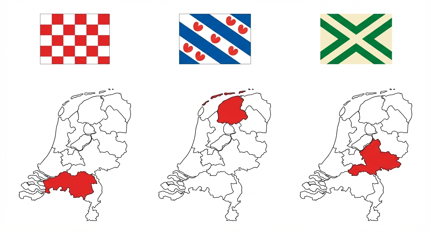 荷蘭省旗與弗里斯蘭省旗