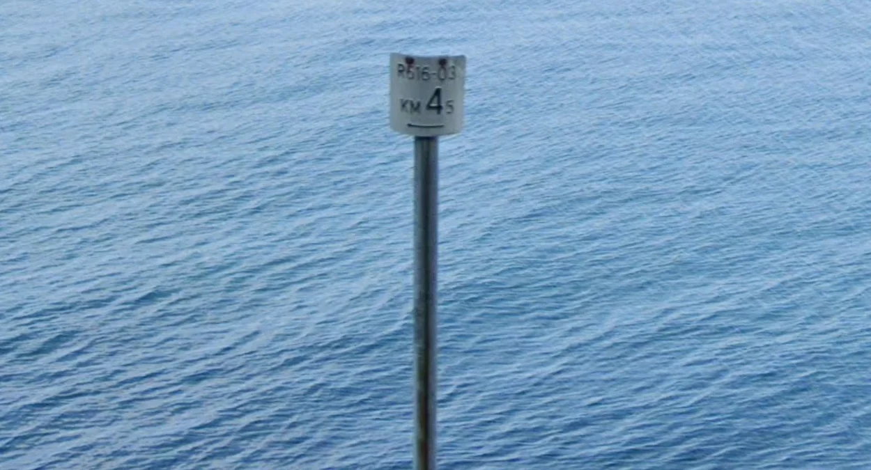 白色方形里程標誌