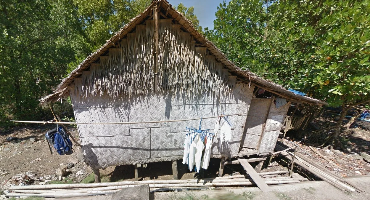 巴拉望斜編竹牆房屋