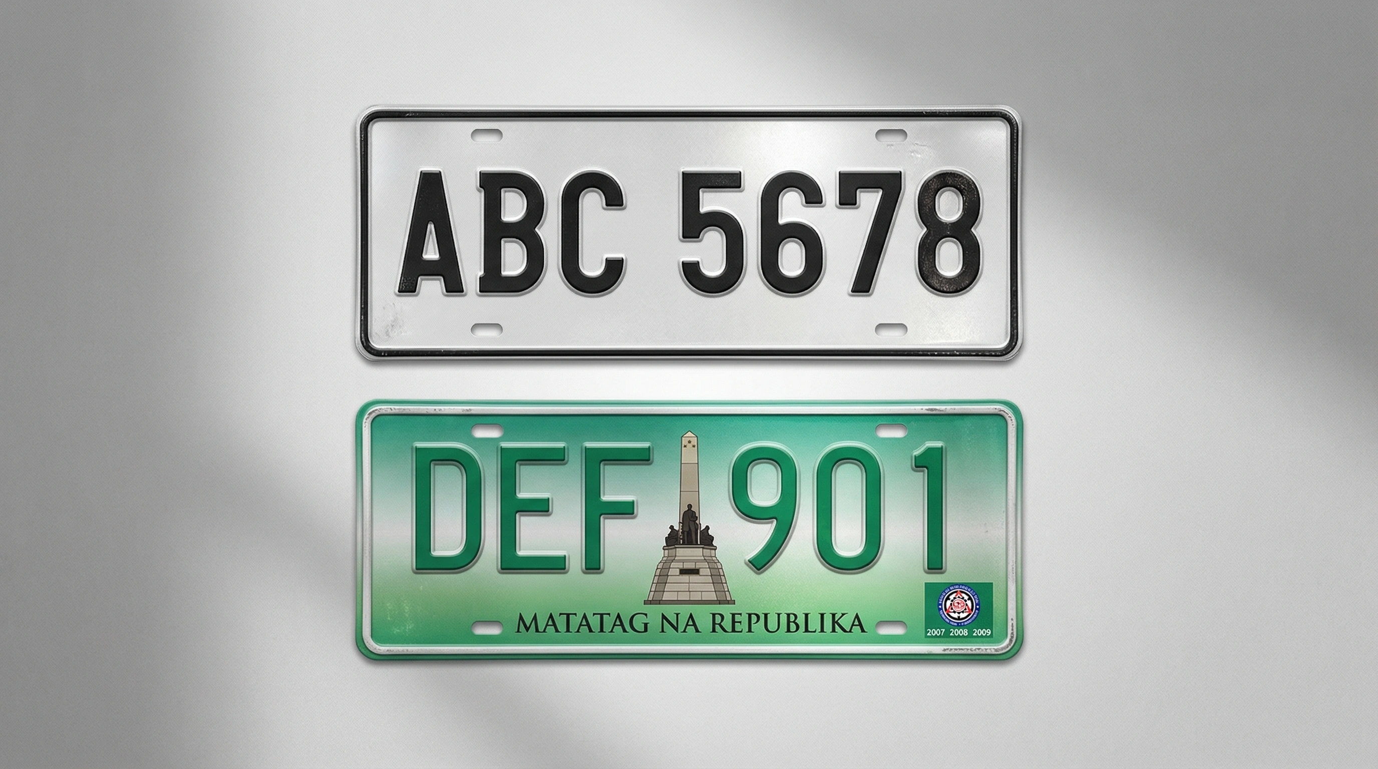 綠色調私人車牌