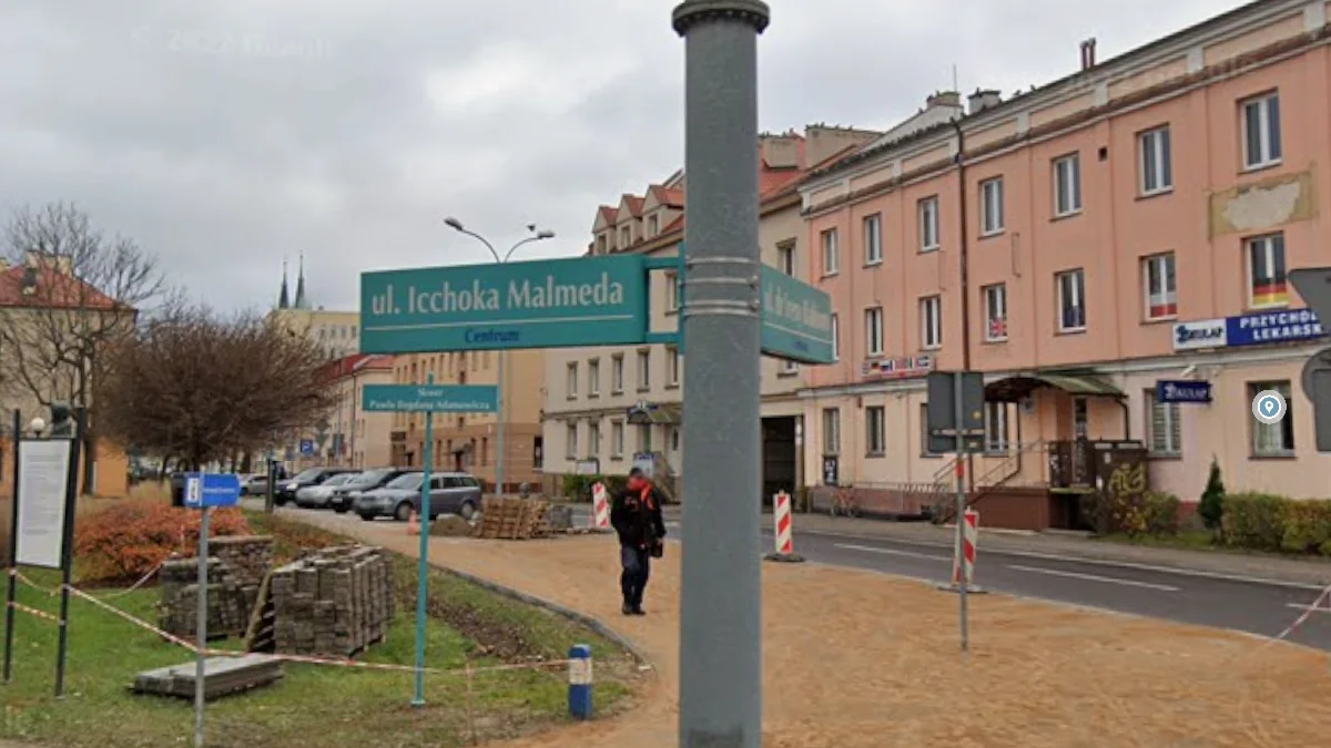 比亞韋斯托克青綠色路牌