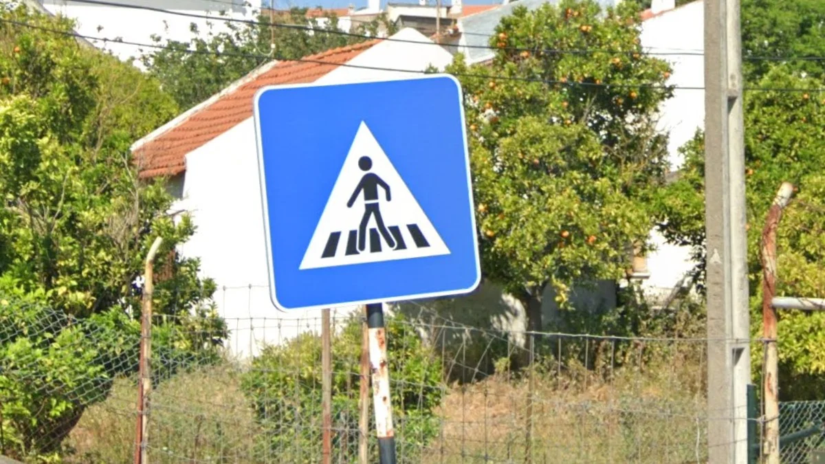 五條紋高腰帶行人標誌