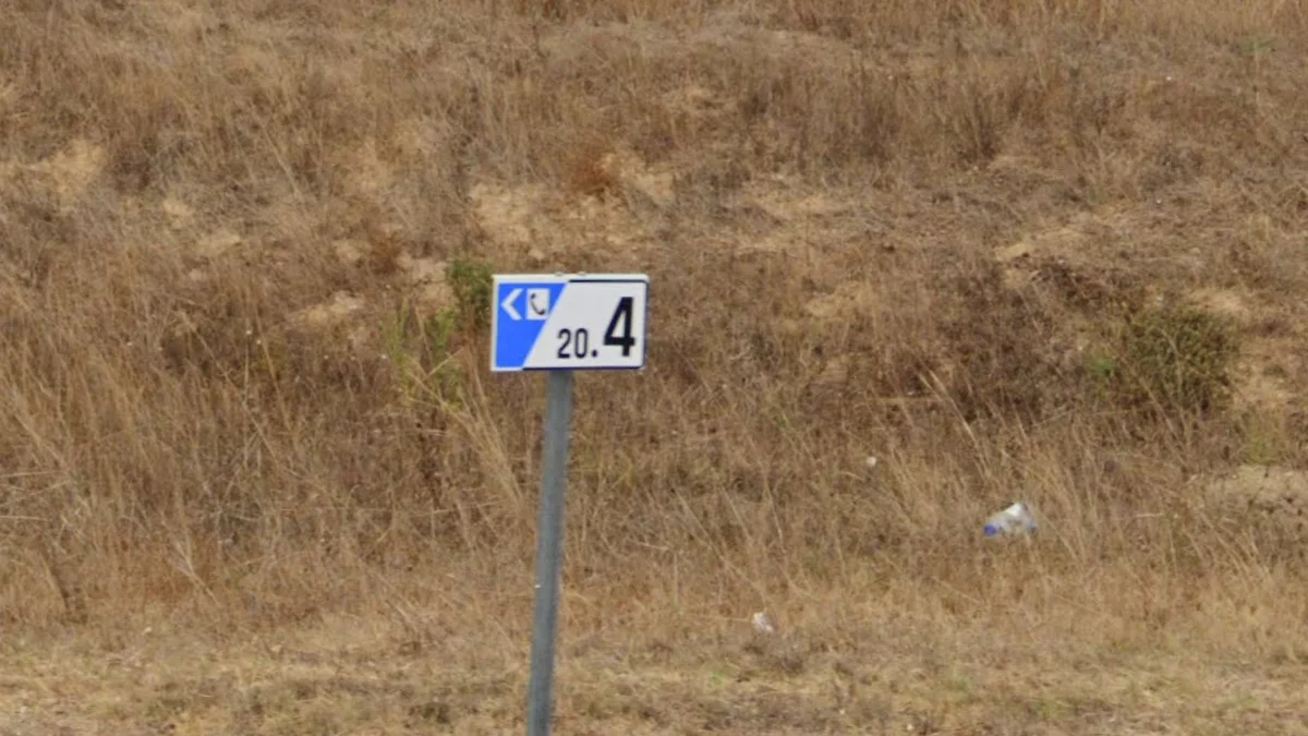 左側彩色公里標誌