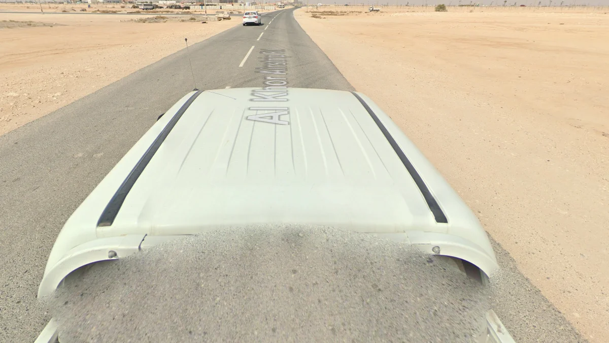 模糊的Google街景車