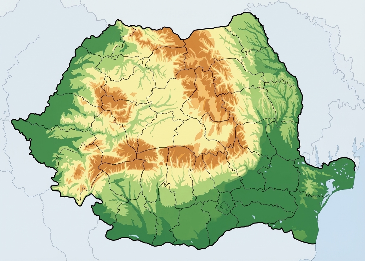 羅馬尼亞地形與區域特徵