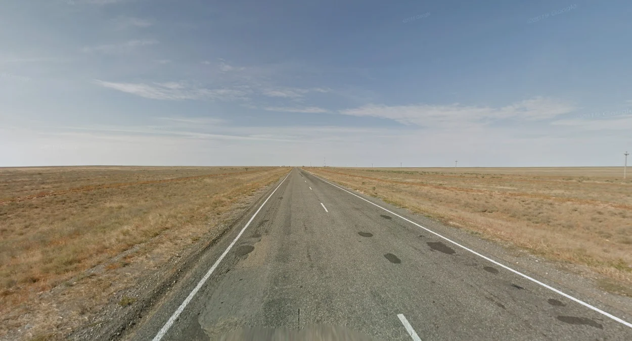 裏海以西乾燥平坦景觀