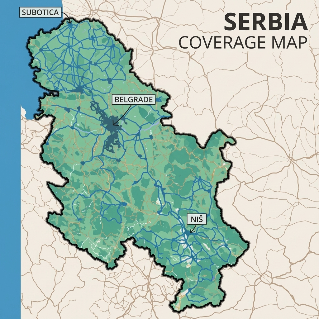 塞爾維亞街景覆蓋地圖