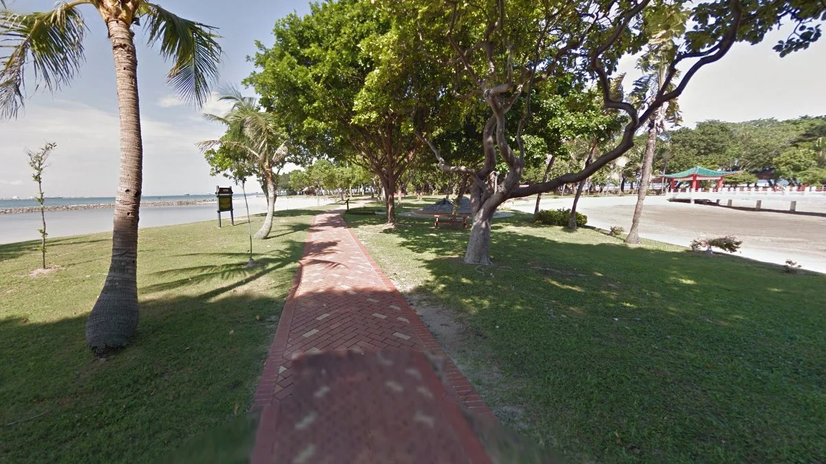 龜嶼島紅色鋪路石