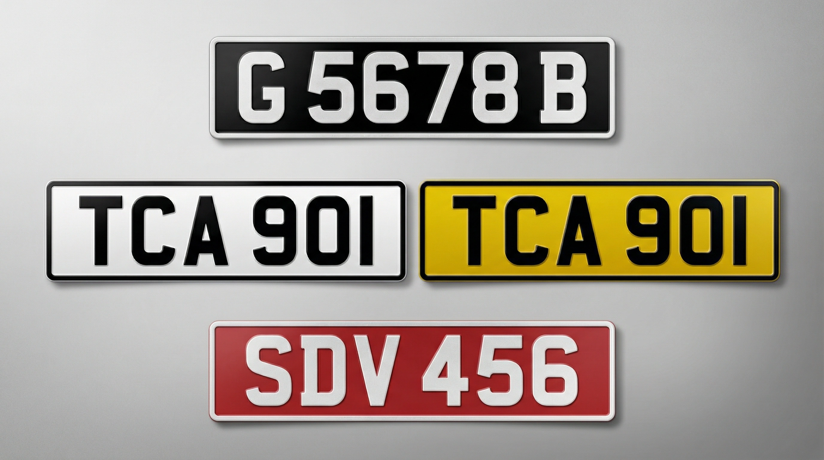 黑底白字車牌