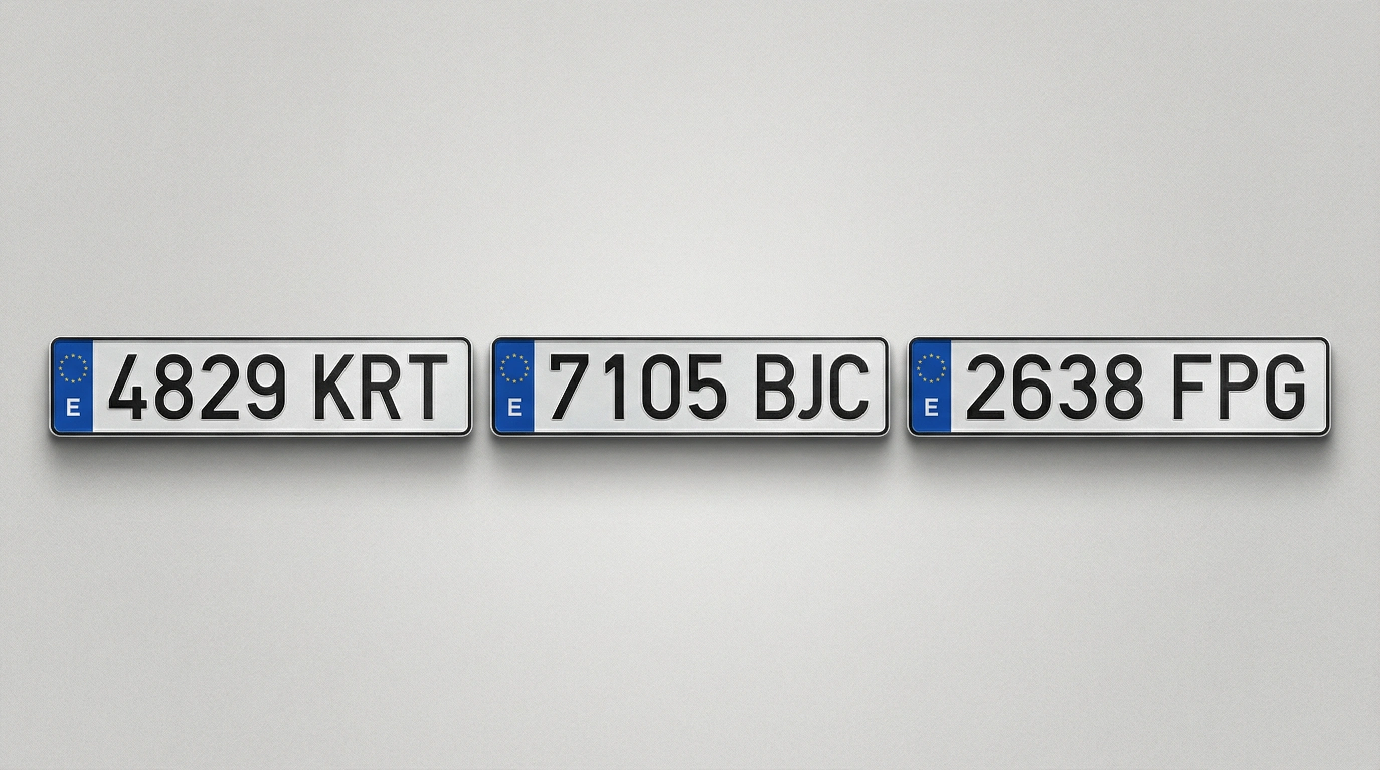 標準的歐盟白色車牌