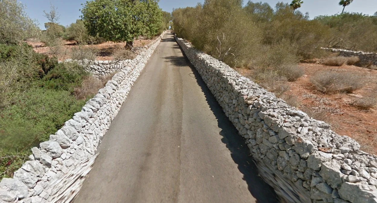 巴利亞利群島的低矮石牆