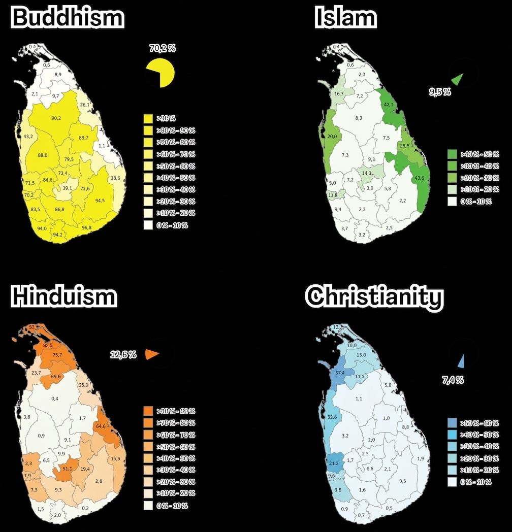 四大宗教分佈地圖