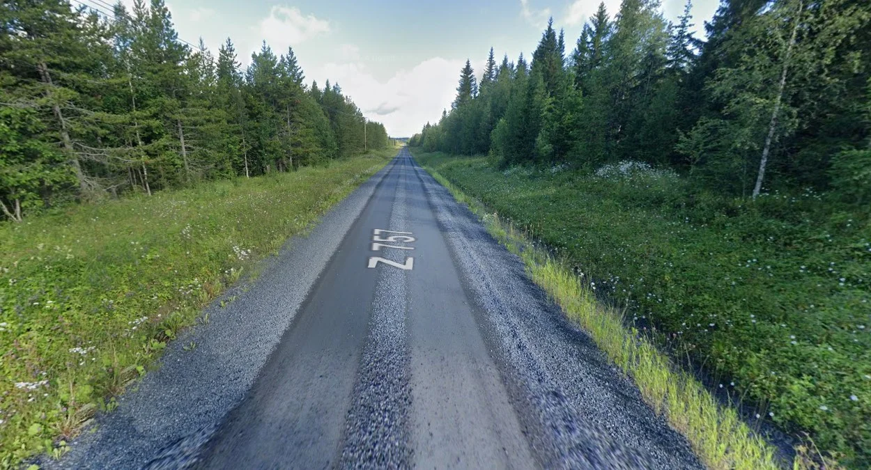 耶姆特蘭北部的深灰色土路