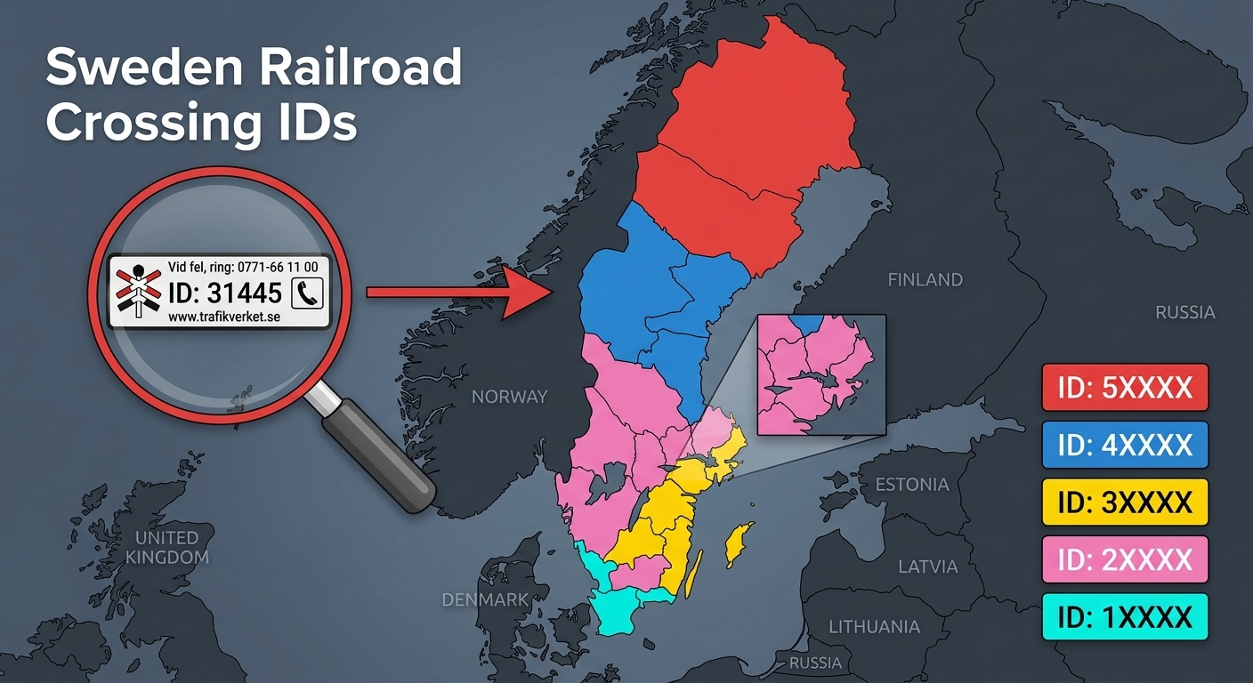 鐵路平交道標誌的ID號碼