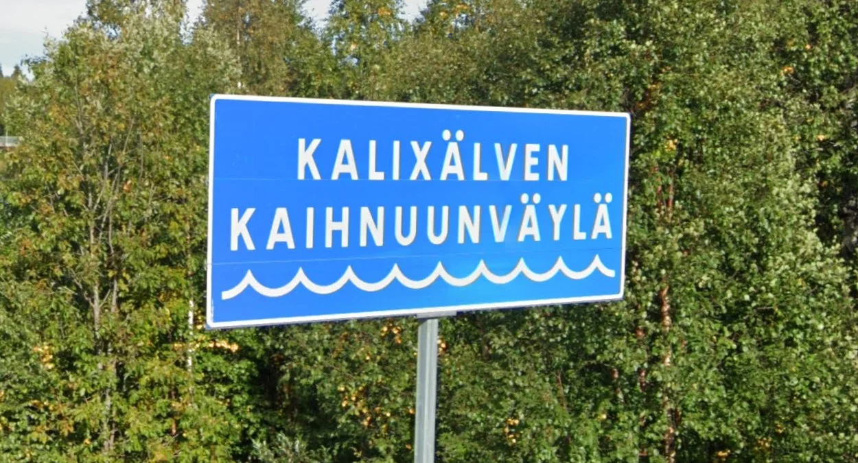芬蘭邊境的梅安語標誌