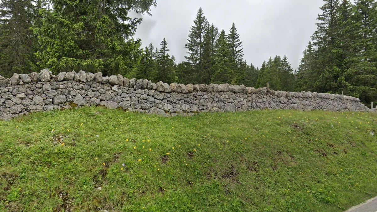 汝拉山脈岩石牆