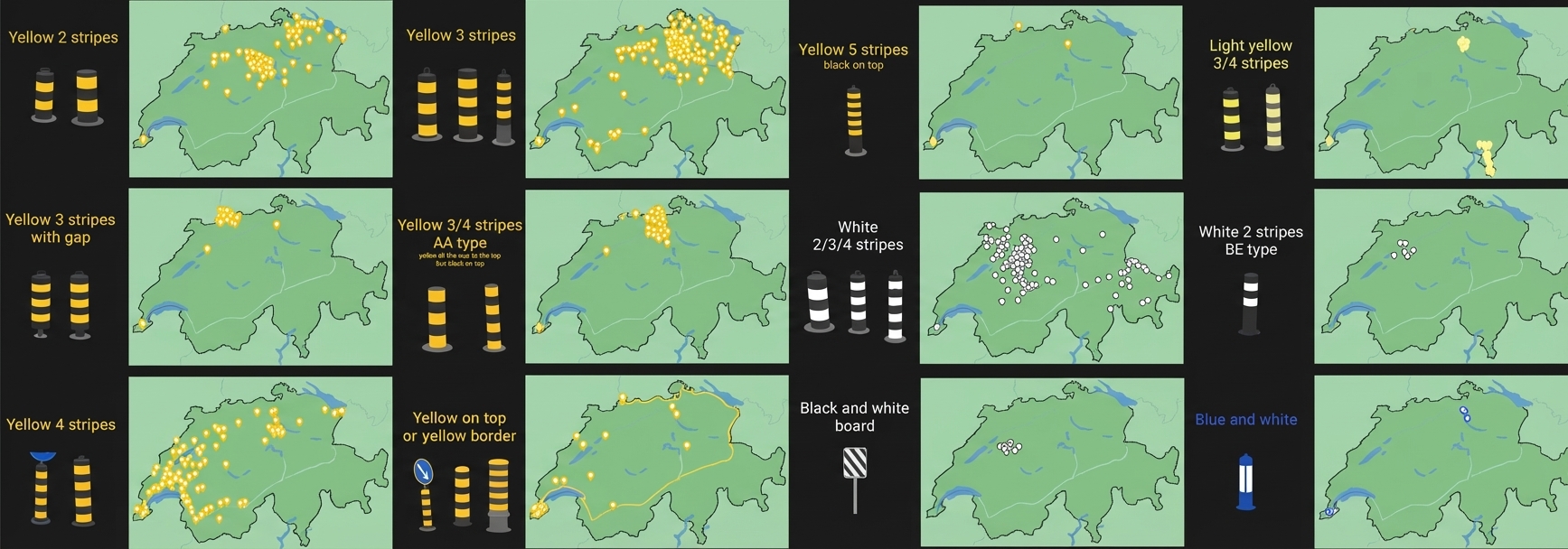 多樣道路分隔物