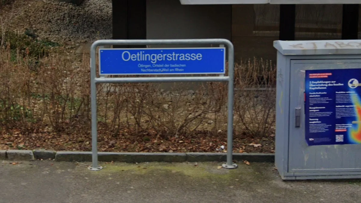 巴塞爾低雙桿街道標誌