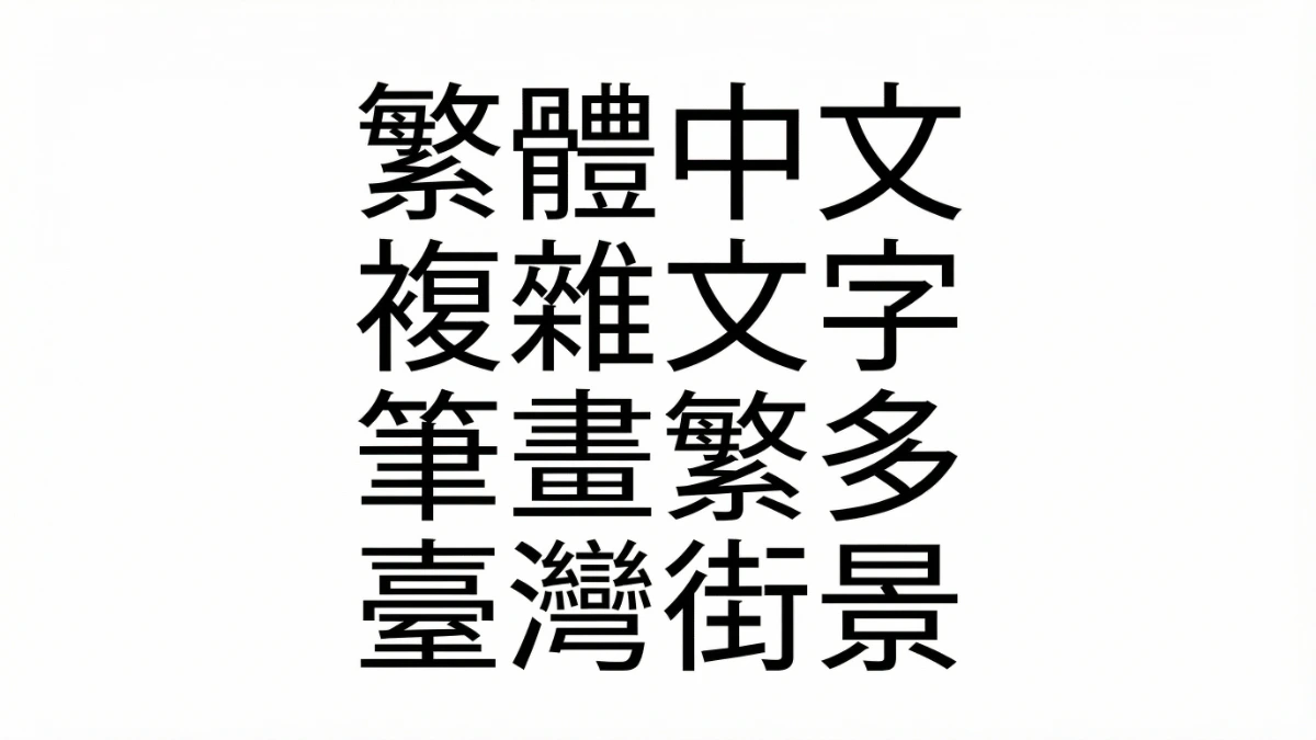 繁體中文與電線桿標記