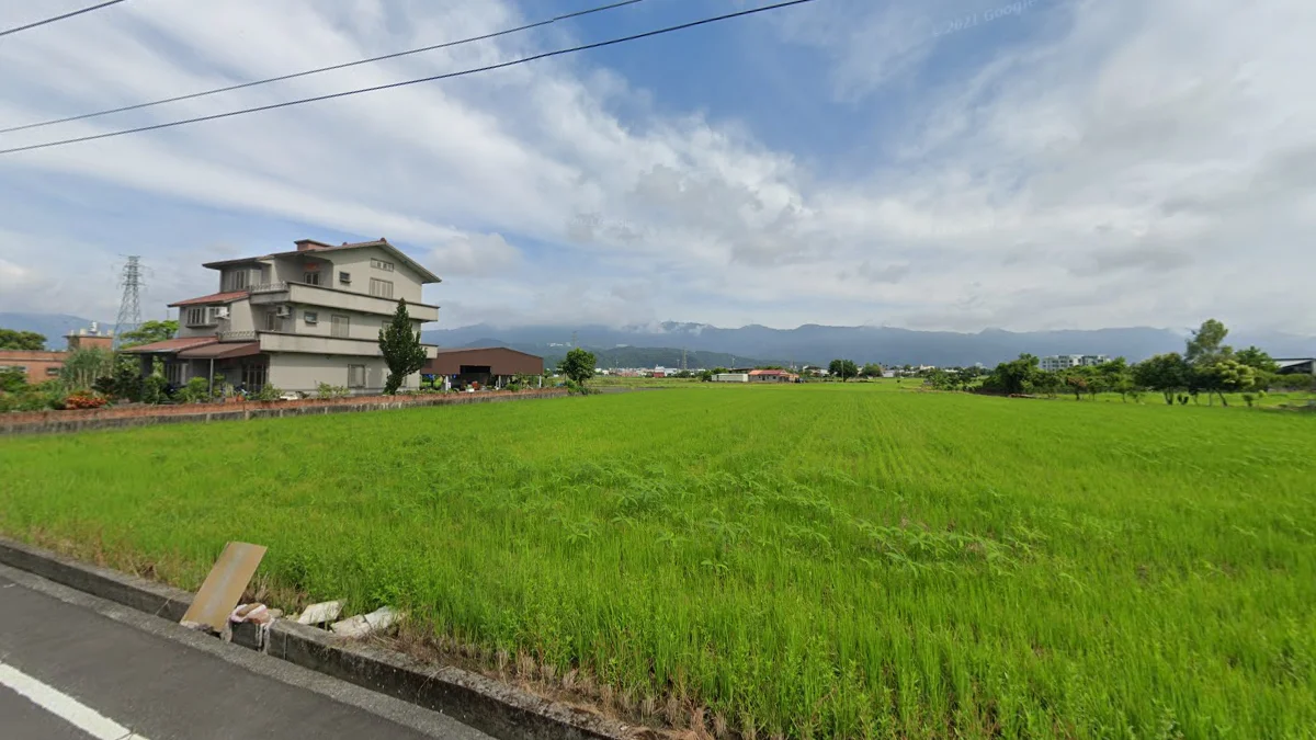 宜蘭平原稻田與山脈