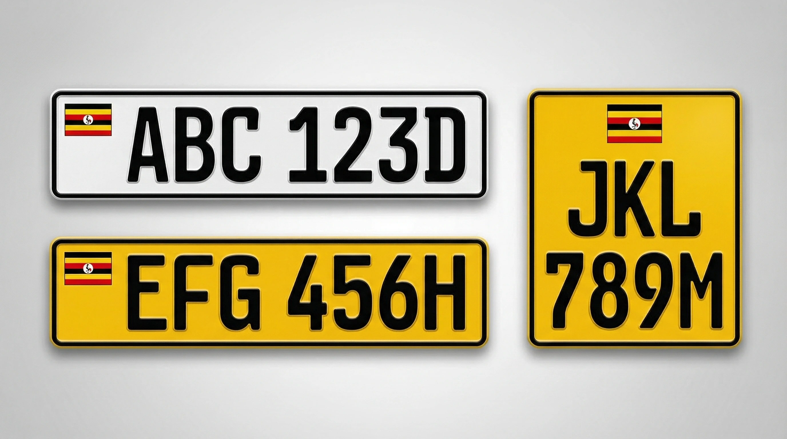 紅白黃後車牌